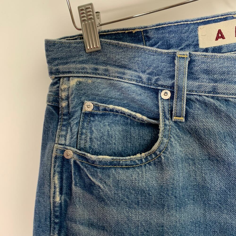 Amo Billie Jeans Womens Blue 100% Cotton Wide Leg Crop Size 27 - Picture 6 of 16